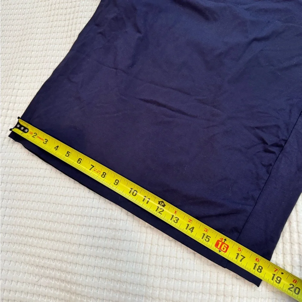 EUC Rai Crop Wide-Leg Pants double as a midi skirt XL navy blue purple - Picture 9 of 11